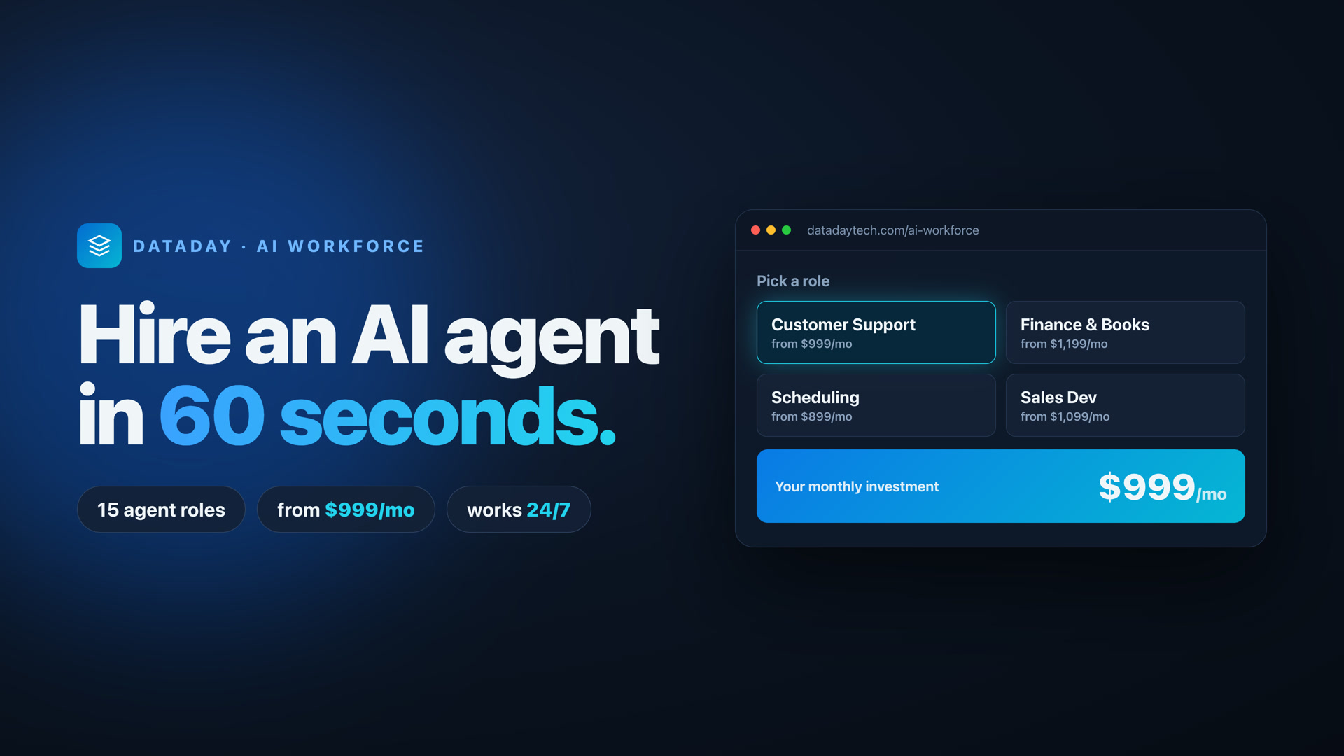 Building an AI agent in the DataDay workforce builder